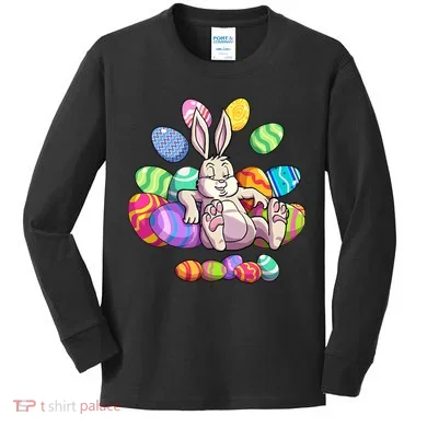 Funny Easter rabbit Easter Bunny Kids Long Sleeve Shirt