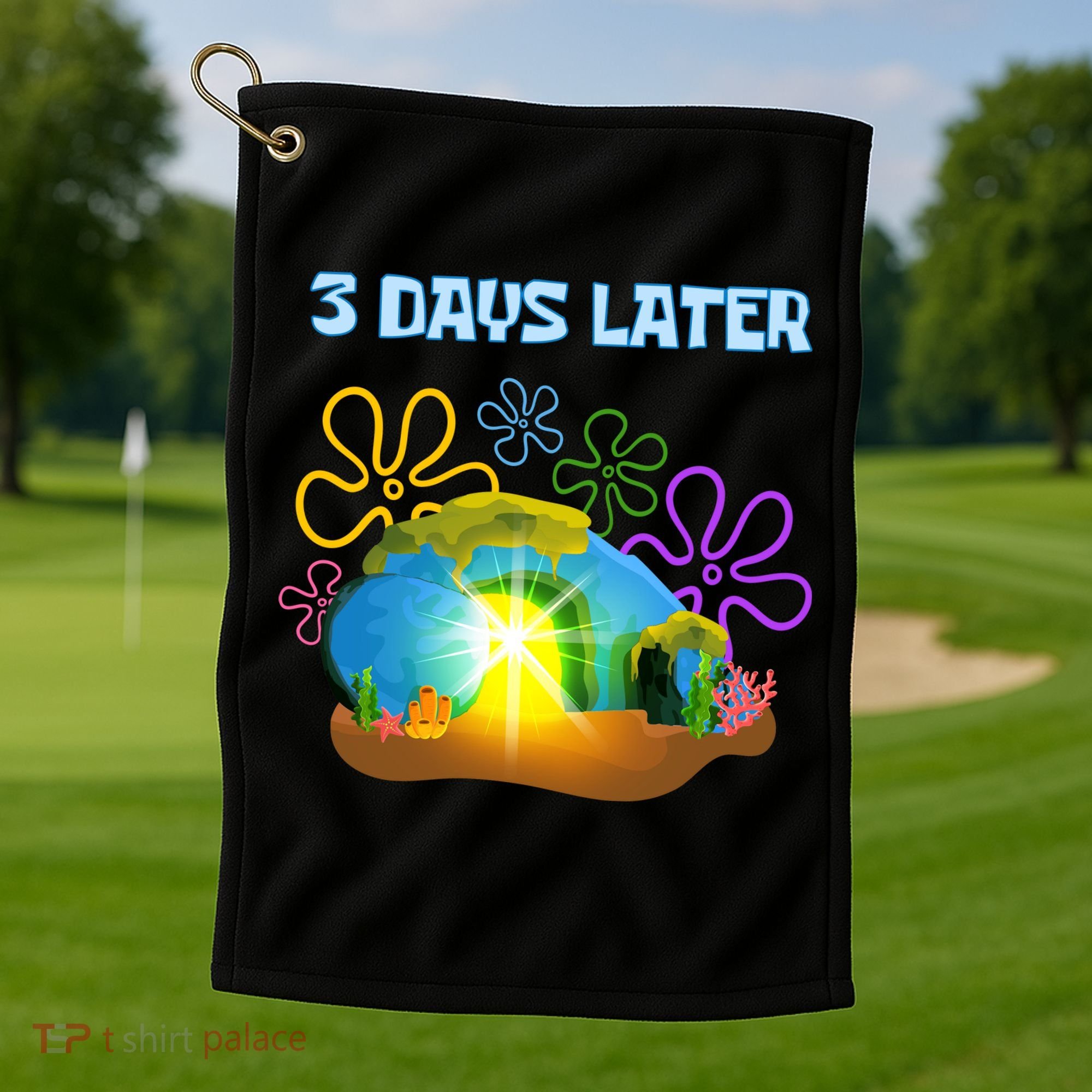 Funny Easter Resurrection Three Days Later Golf Towel