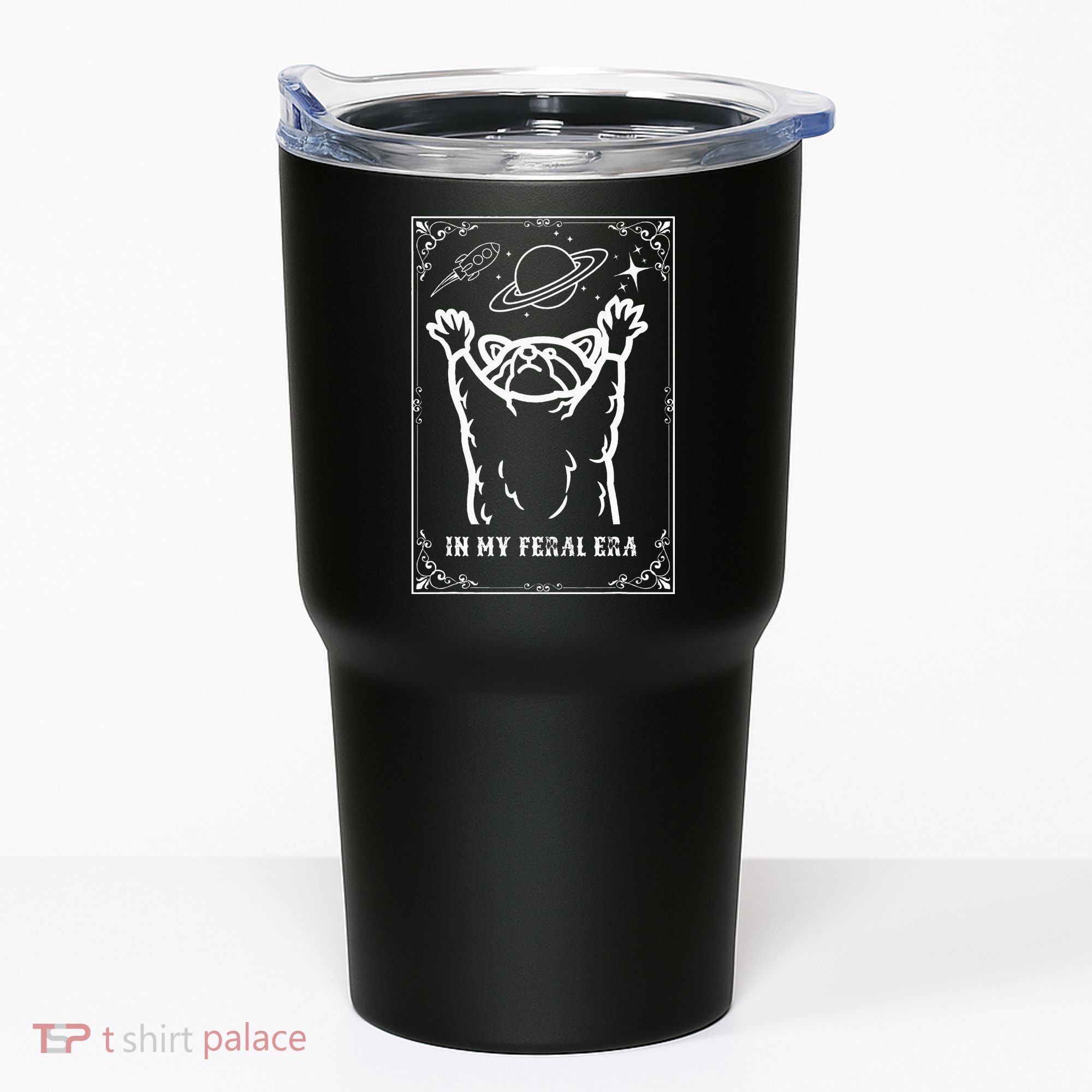 Feral Era Raccoon Cosmic Adventure Tumbler