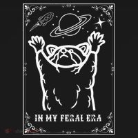 Feral Era Raccoon Cosmic Adventure Ornament thumb 1