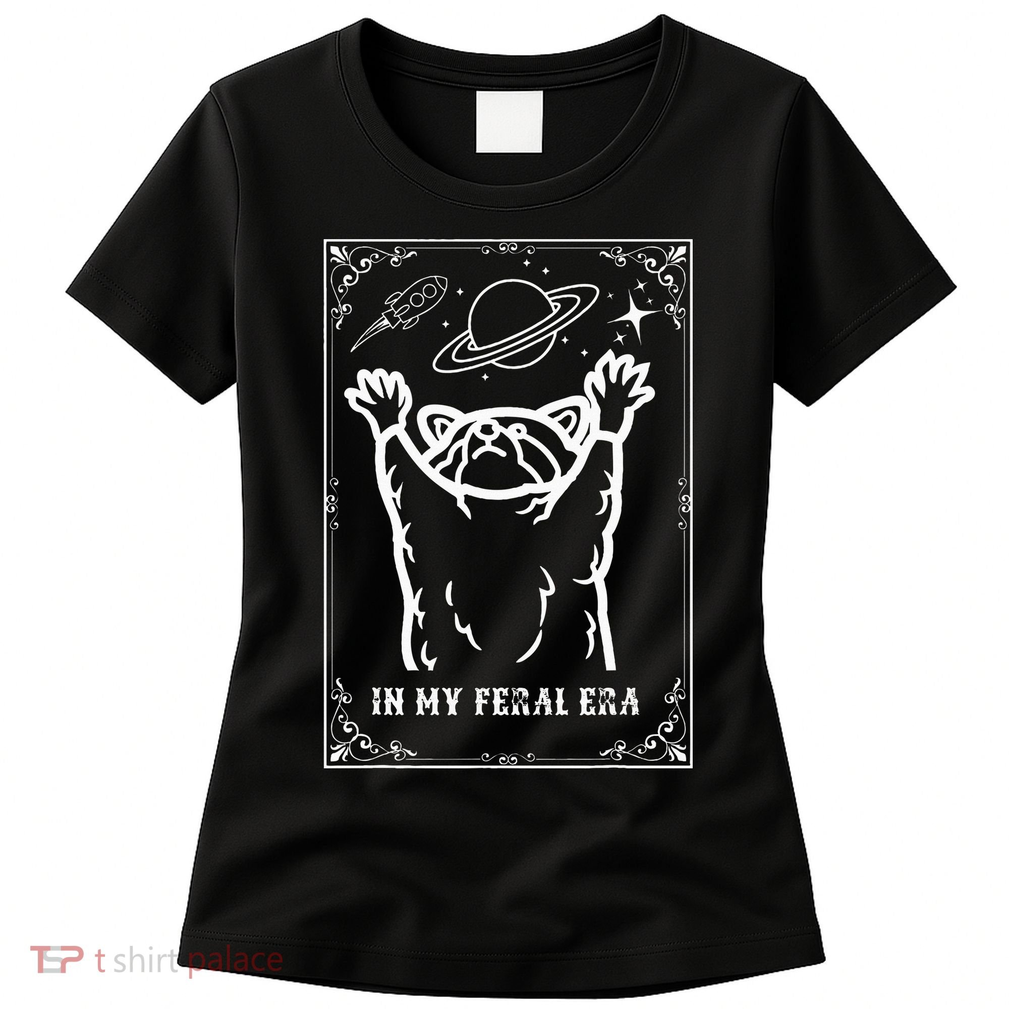 Feral Era Raccoon Cosmic Adventure Women's T-Shirt