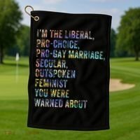 Feminist Empowerment Rights Social Justice March Golf Towel thumb 1