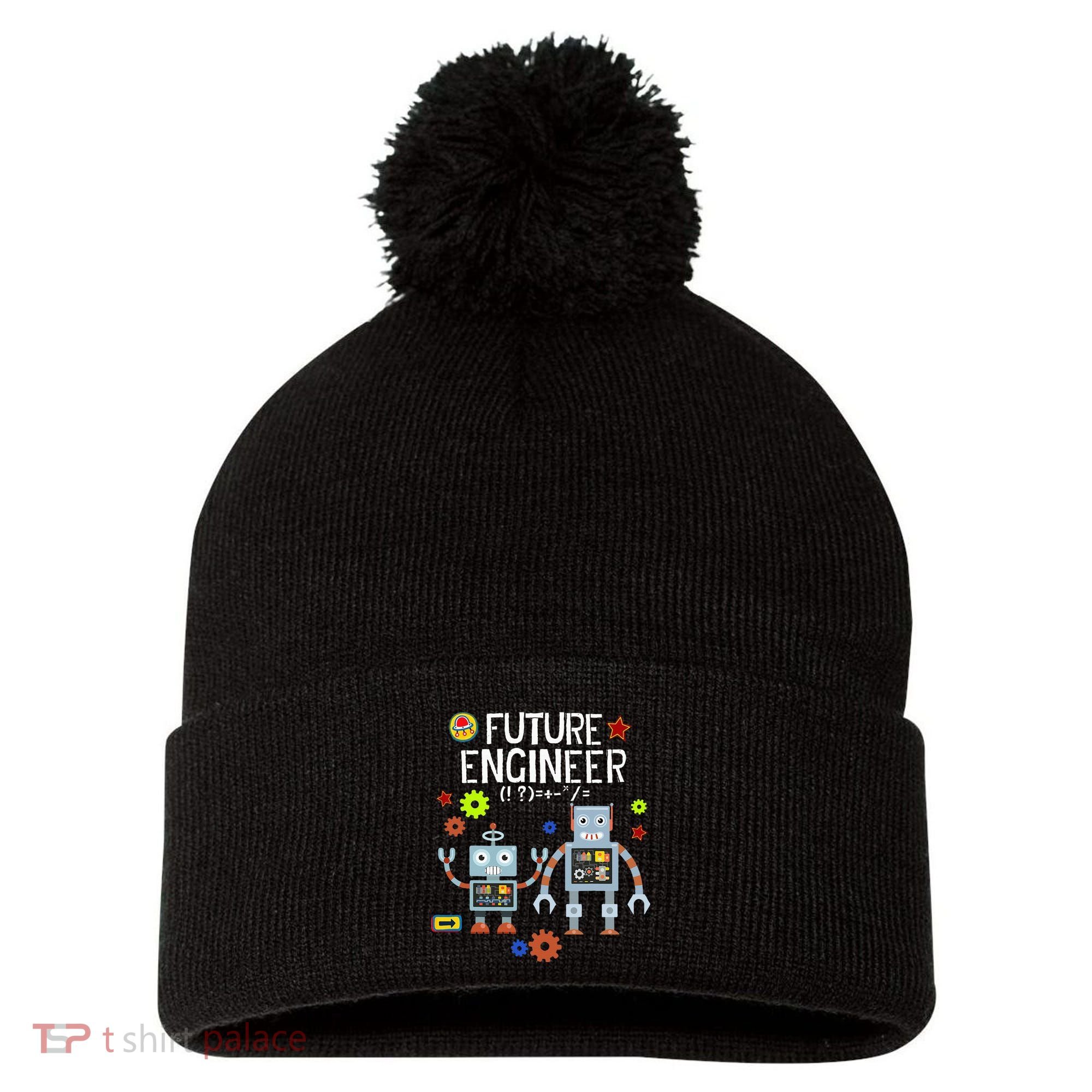Future Engineer Robotics Robot Costume For Adults & Kids Pom Pom 12in Knit Beanie
