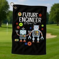 Future Engineer Robotics Robot Costume For Adults & Kids Golf Towel thumb 1