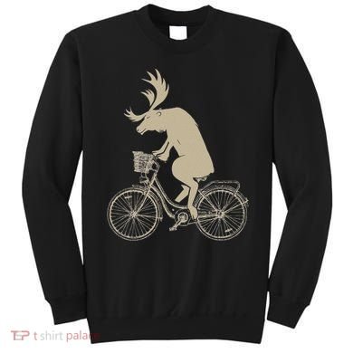 Funny Elk Riding A Cycle Animal Lover Gift Sweatshirt