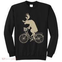 Funny Elk Riding A Cycle Animal Lover Gift Sweatshirt thumb 0