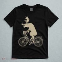 Funny Elk Riding A Cycle Animal Lover Gift T-Shirt thumb 5