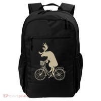 Funny Elk Riding A Cycle Animal Lover Gift Backpack thumb 0