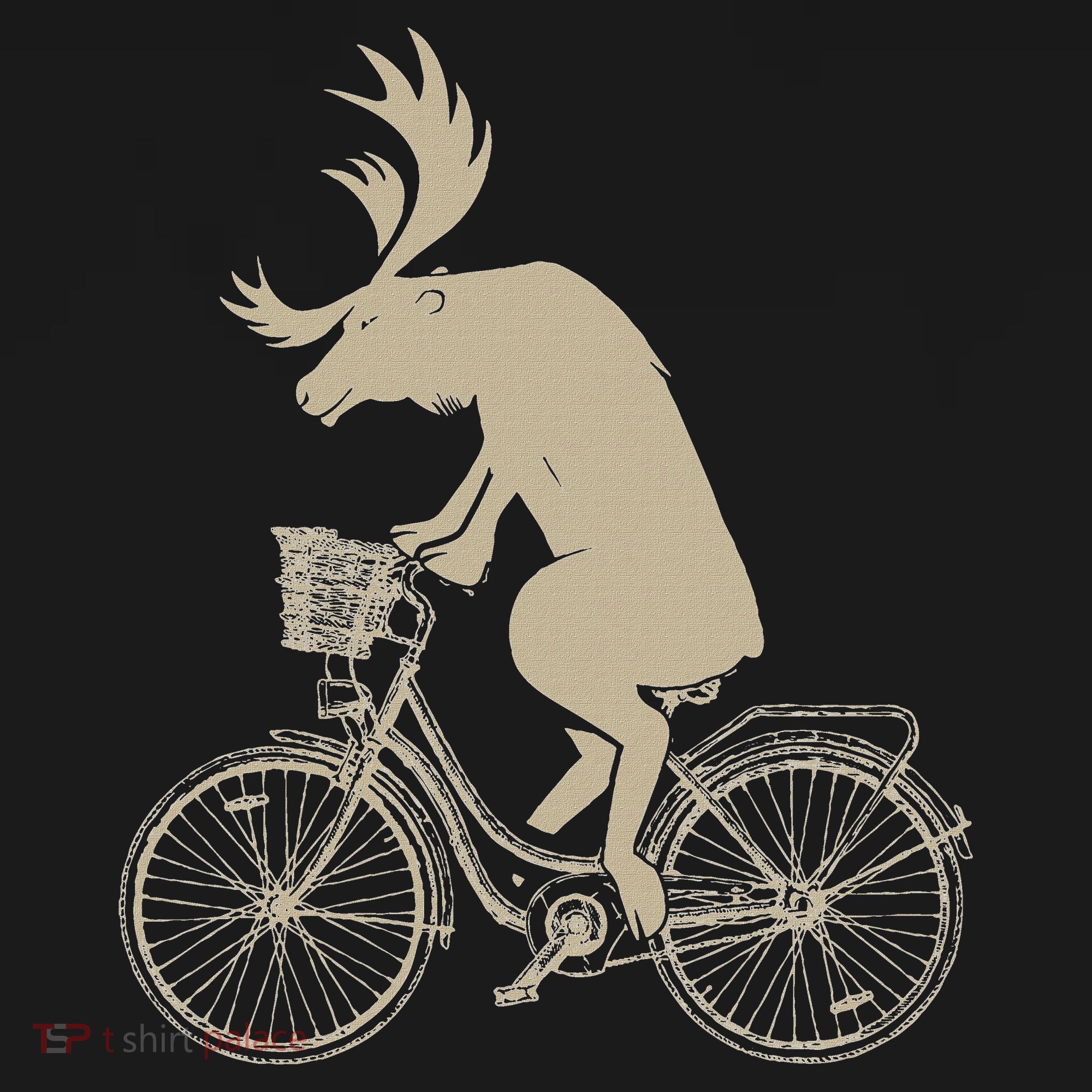 Funny Elk Riding A Cycle Animal Lover Gift Coaster