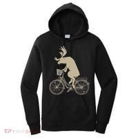 Funny Elk Riding A Cycle Animal Lover Gift Women's Hoodie thumb 0