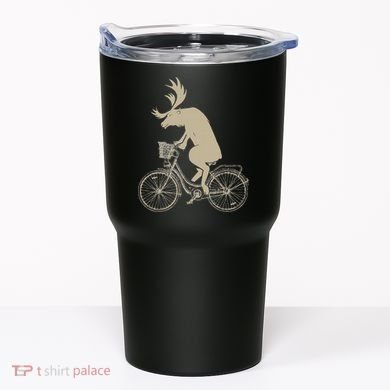 Funny Elk Riding A Cycle Animal Lover Gift Tumbler