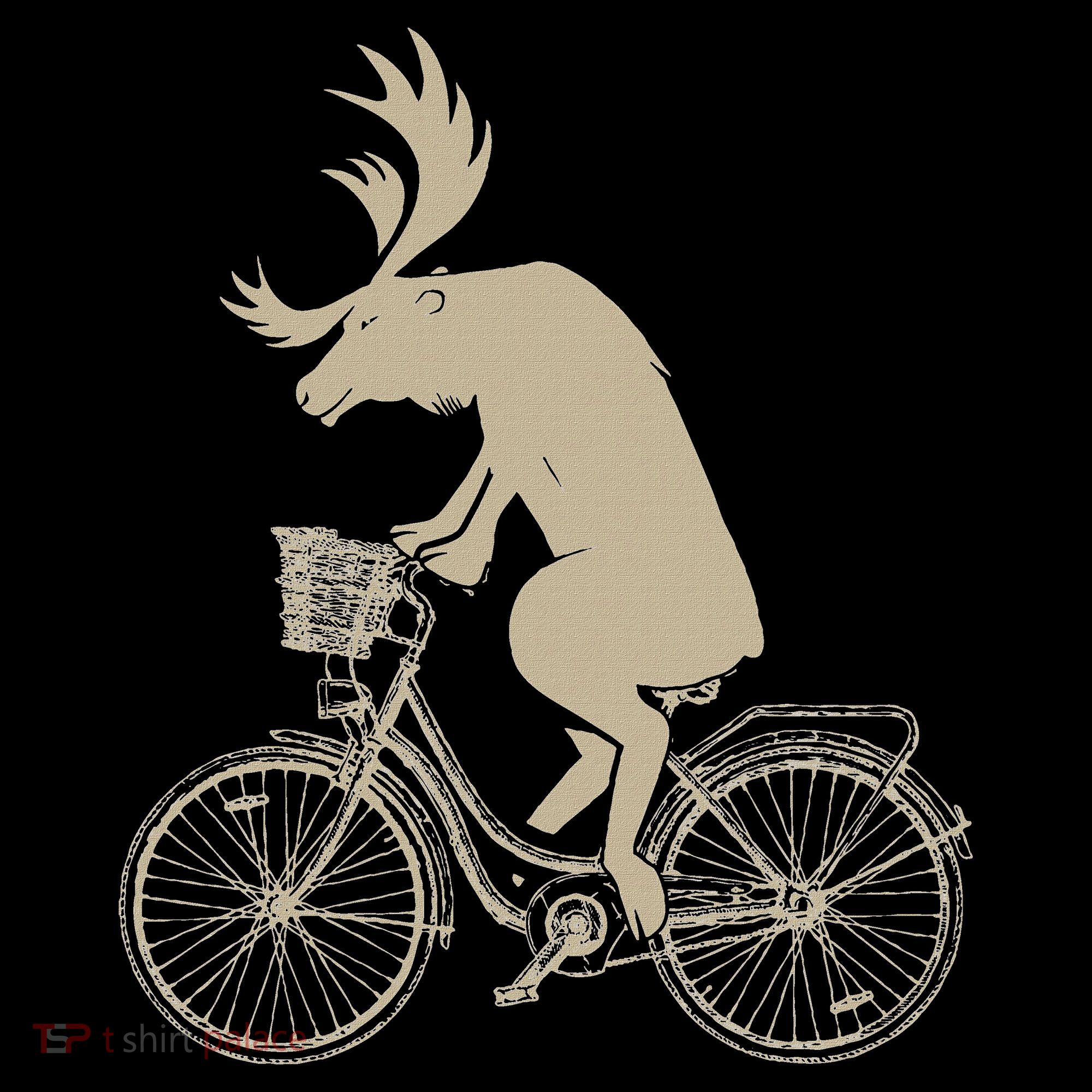 Funny Elk Riding A Cycle Animal Lover Gift Mousepad