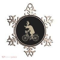 Funny Elk Riding A Cycle Animal Lover Gift Ornament thumb 0