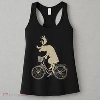 Funny Elk Riding A Cycle Animal Lover Gift Women's Tank Top thumb 3