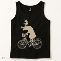 Funny Elk Riding A Cycle Animal Lover Gift Tank Top thumb 2