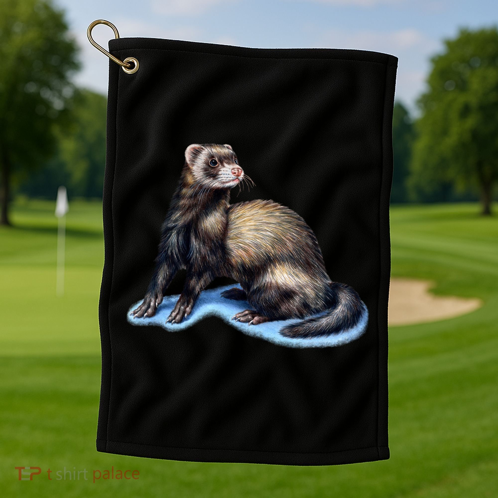 Ferret Wildlife Golf Towel