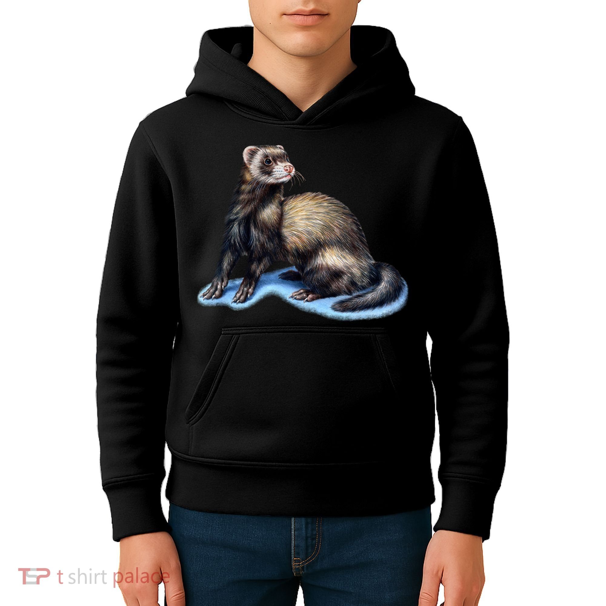 Ferret Wildlife Kids Hoodie