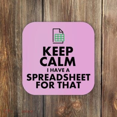 Funny Excel Spreadsheets Lover Gift Accountant Coaster