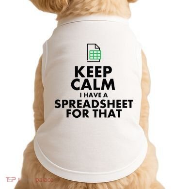 Funny Excel Spreadsheets Lover Gift Accountant Doggie Tank