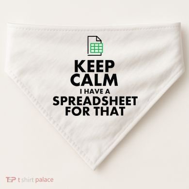 Funny Excel Spreadsheets Lover Gift Accountant USA-Made Doggie Bandana