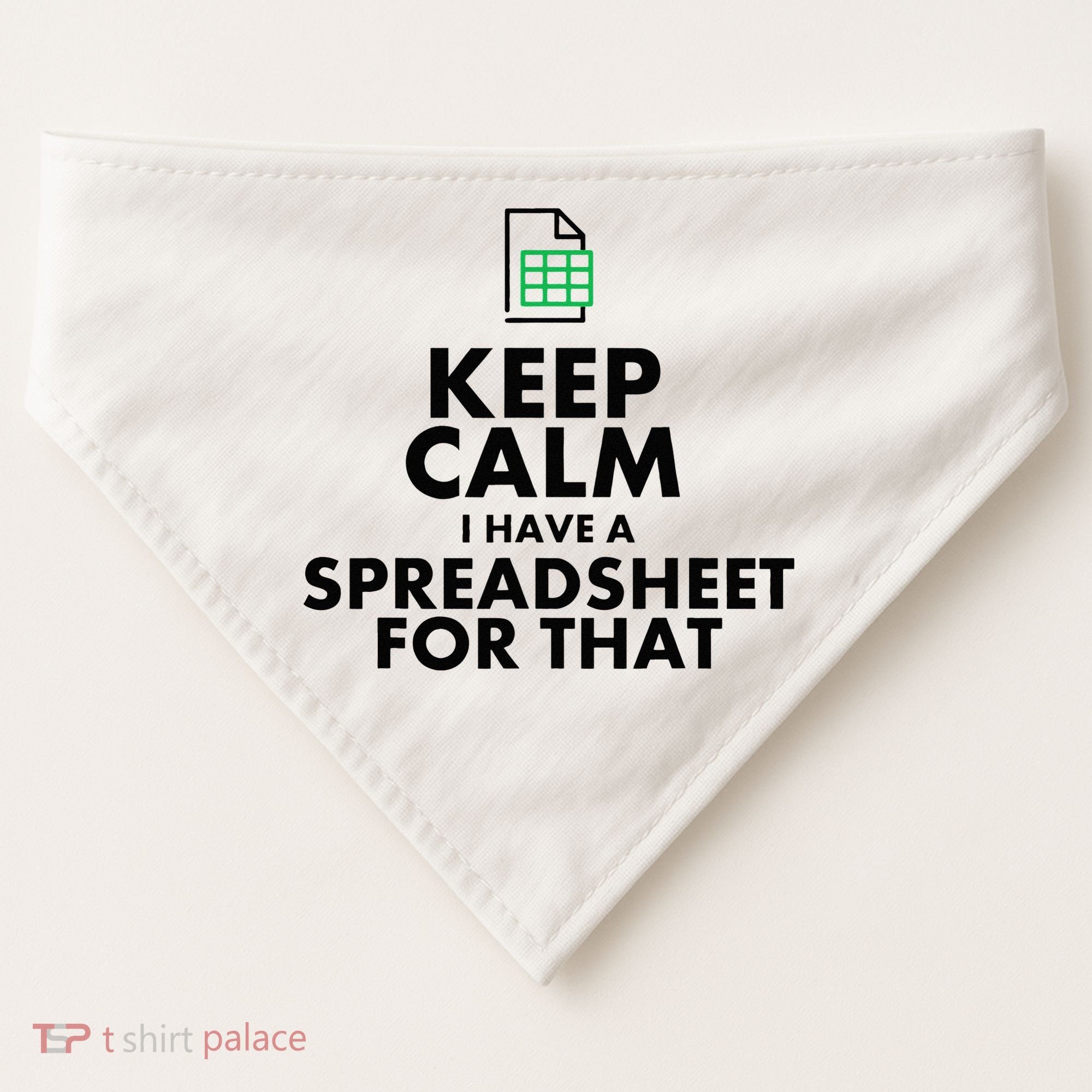 Funny Excel Spreadsheets Lover Gift Accountant USA-Made Doggie Bandana