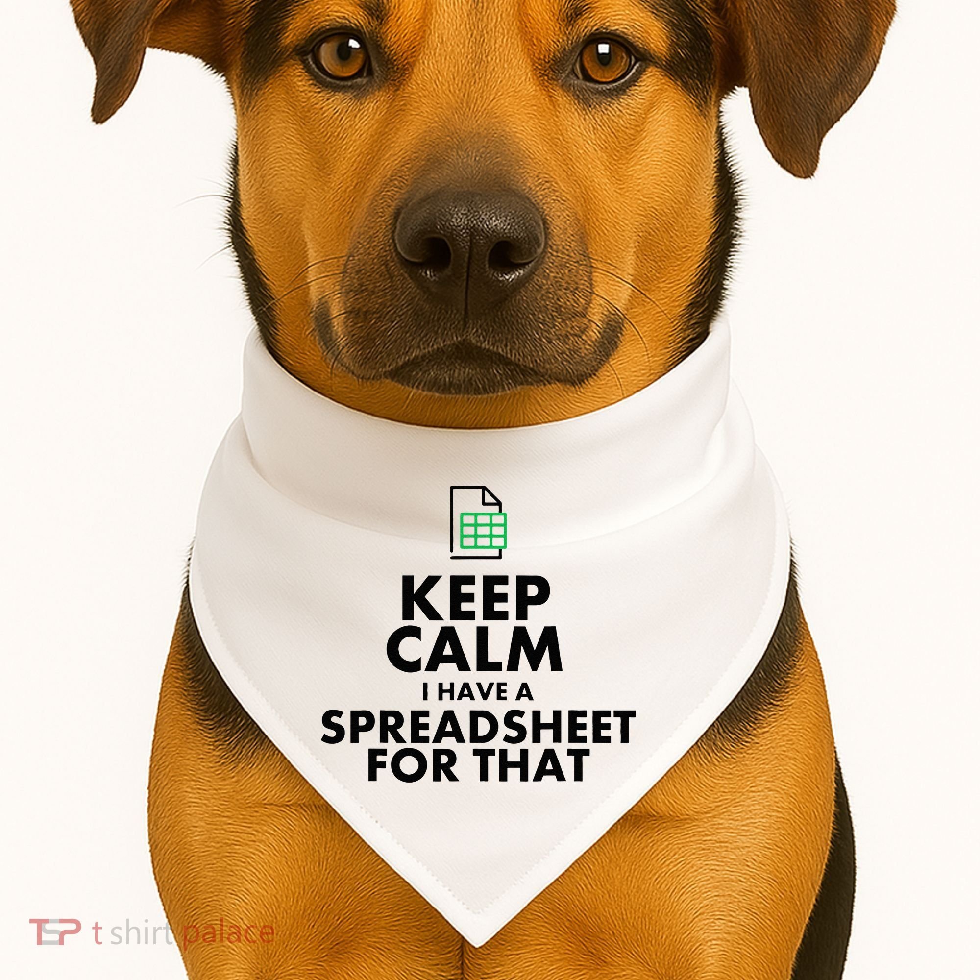 Funny Excel Spreadsheets Lover Gift Accountant USA-Made Doggie Bandana