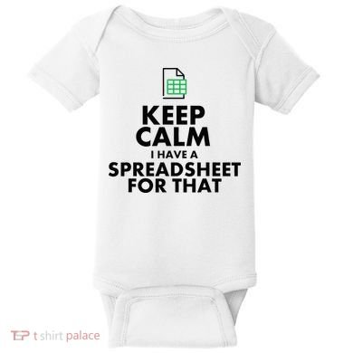 Funny Excel Spreadsheets Lover Gift Accountant Baby Bodysuit