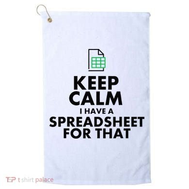 Funny Excel Spreadsheets Lover Gift Accountant Golf Towel
