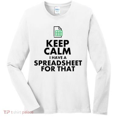 Funny Excel Spreadsheets Lover Gift Accountant Women's Long Sleeve Shirt