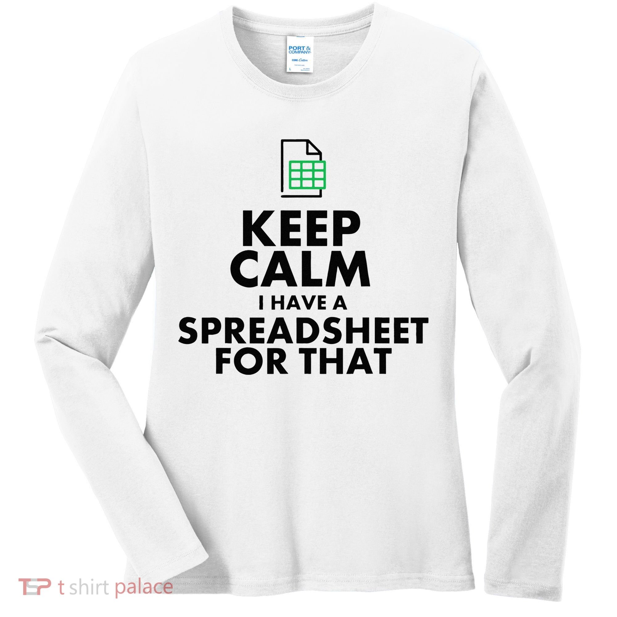 Funny Excel Spreadsheets Lover Gift Accountant Women's Long Sleeve Shirt