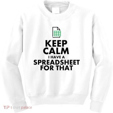 Funny Excel Spreadsheets Lover Gift Accountant Kids Sweatshirt