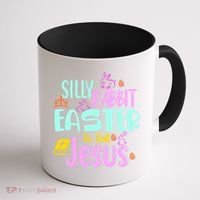 Funny Easter Sunday Silly Rabbit Easter Is For Jesus Coffee Mug thumb 1