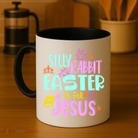 Funny Easter Sunday Silly Rabbit Easter Is For Jesus Coffee Mug thumb 4