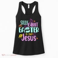 Funny Easter Sunday Silly Rabbit Easter Is For Jesus Women's Tank Top thumb 0