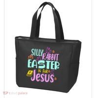 Funny Easter Sunday Silly Rabbit Easter Is For Jesus Tote Bag thumb 3