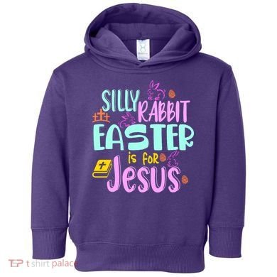 Funny Easter Sunday Silly Rabbit Easter Is For Jesus Toddler Hoodie