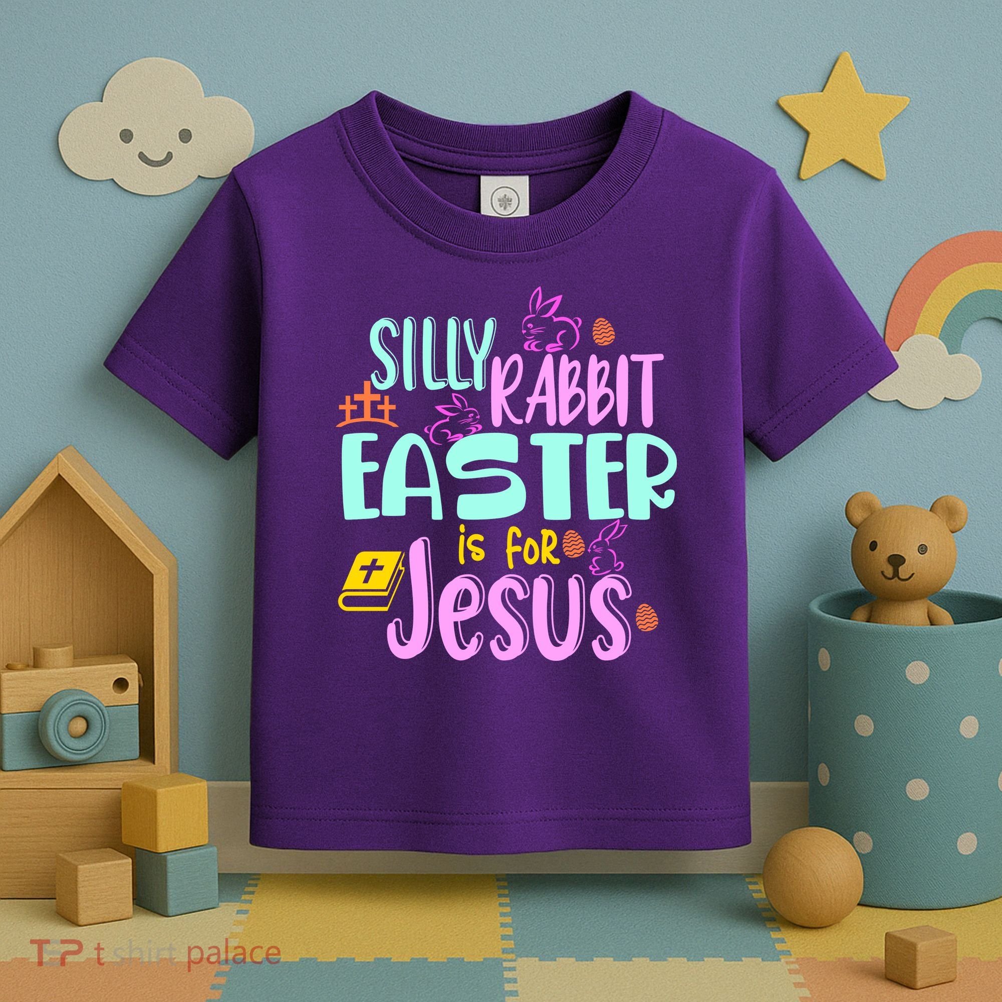 Funny Easter Sunday Silly Rabbit Easter Is For Jesus Toddler T-Shirt