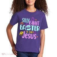 Funny Easter Sunday Silly Rabbit Easter Is For Jesus Kids T-Shirt thumb 2