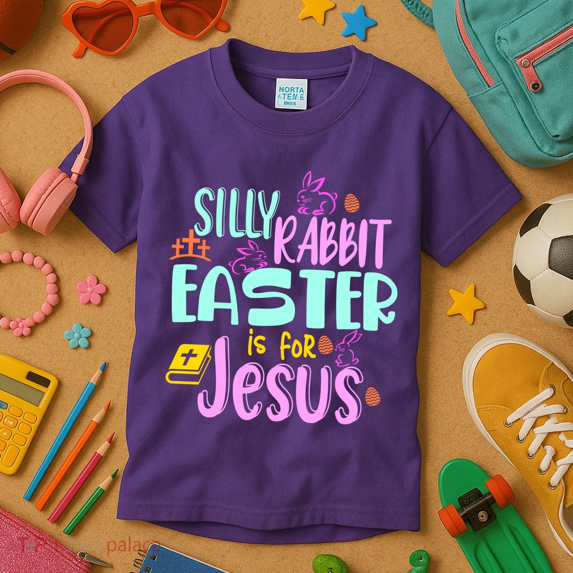 Funny Easter Sunday Silly Rabbit Easter Is For Jesus Kids T-Shirt