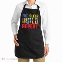Funny Eat Sleep Build Repeat Building Funny Builders Apron thumb 2