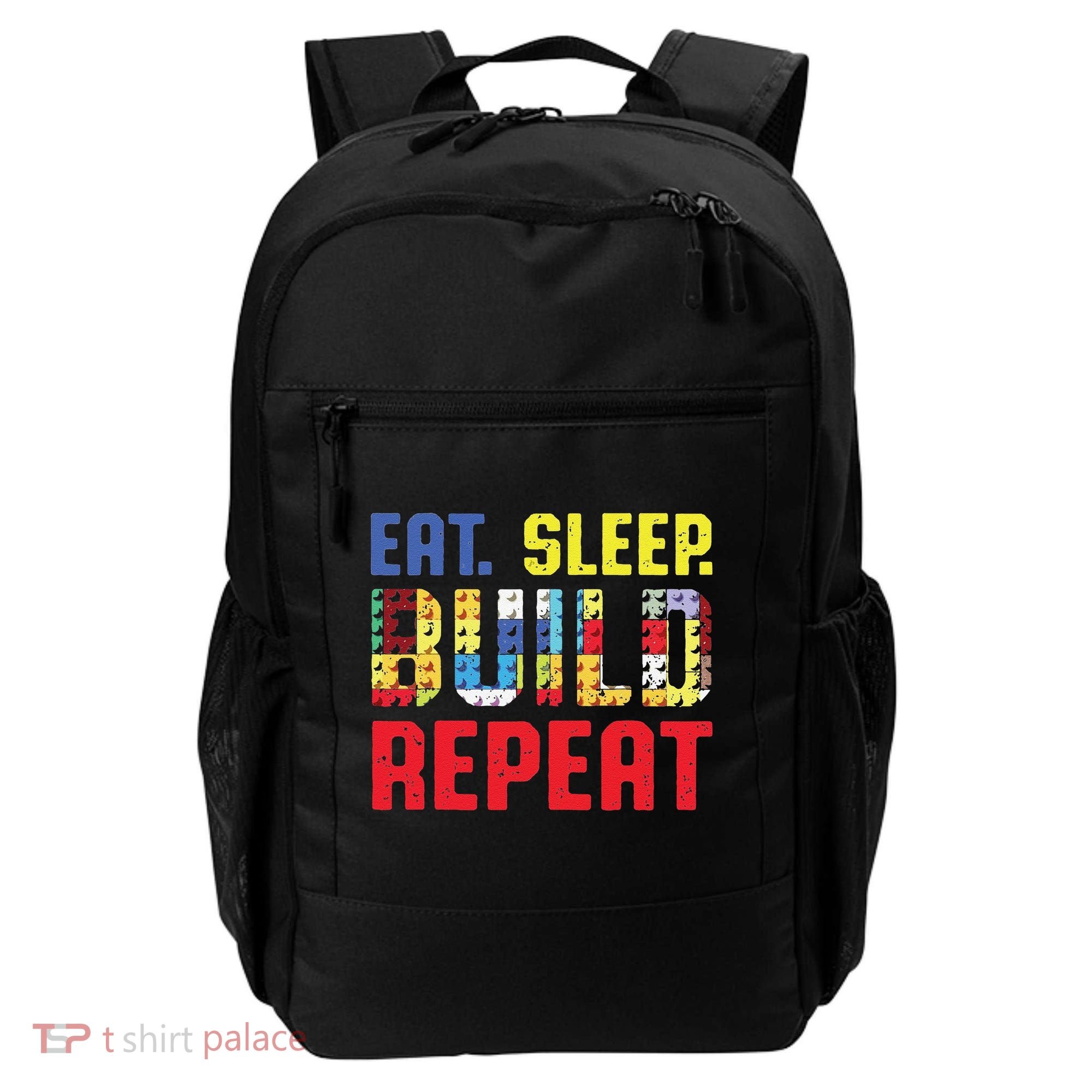 Funny Eat Sleep Build Repeat Building Funny Builders Backpack