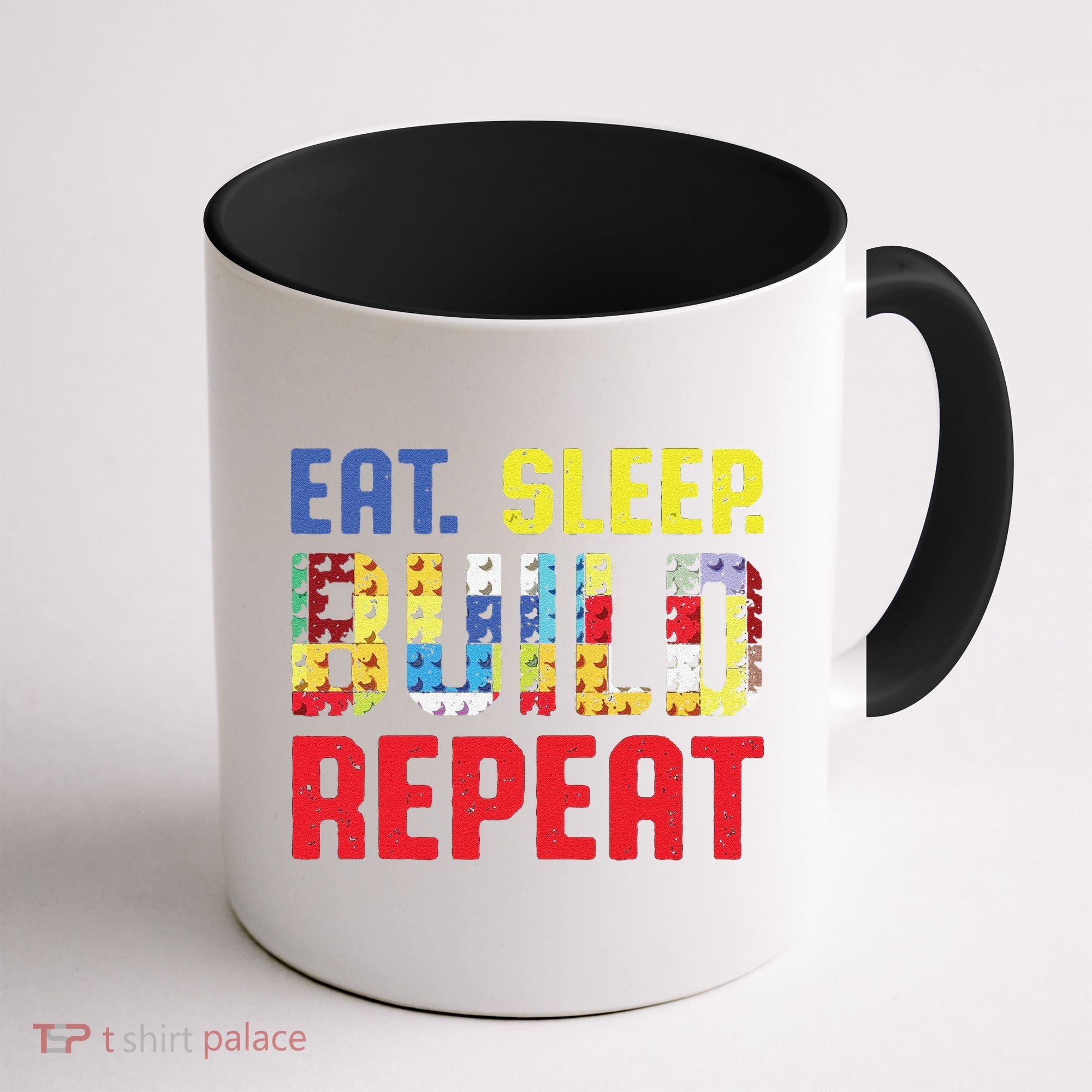 Funny Eat Sleep Build Repeat Building Funny Builders Coffee Mug