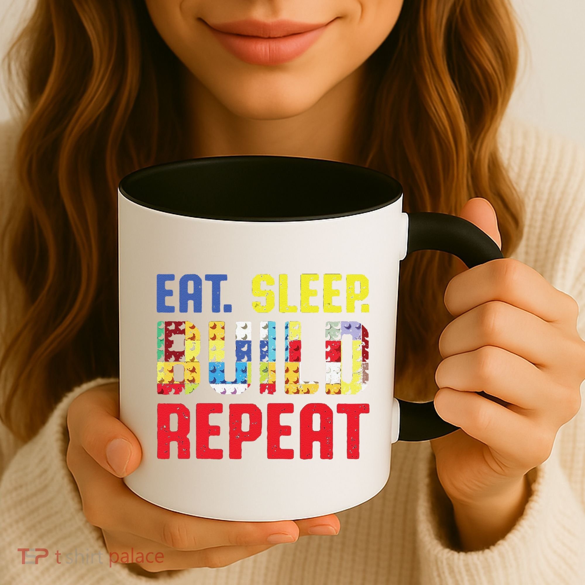 Funny Eat Sleep Build Repeat Building Funny Builders Coffee Mug