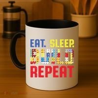 Funny Eat Sleep Build Repeat Building Funny Builders Coffee Mug thumb 4