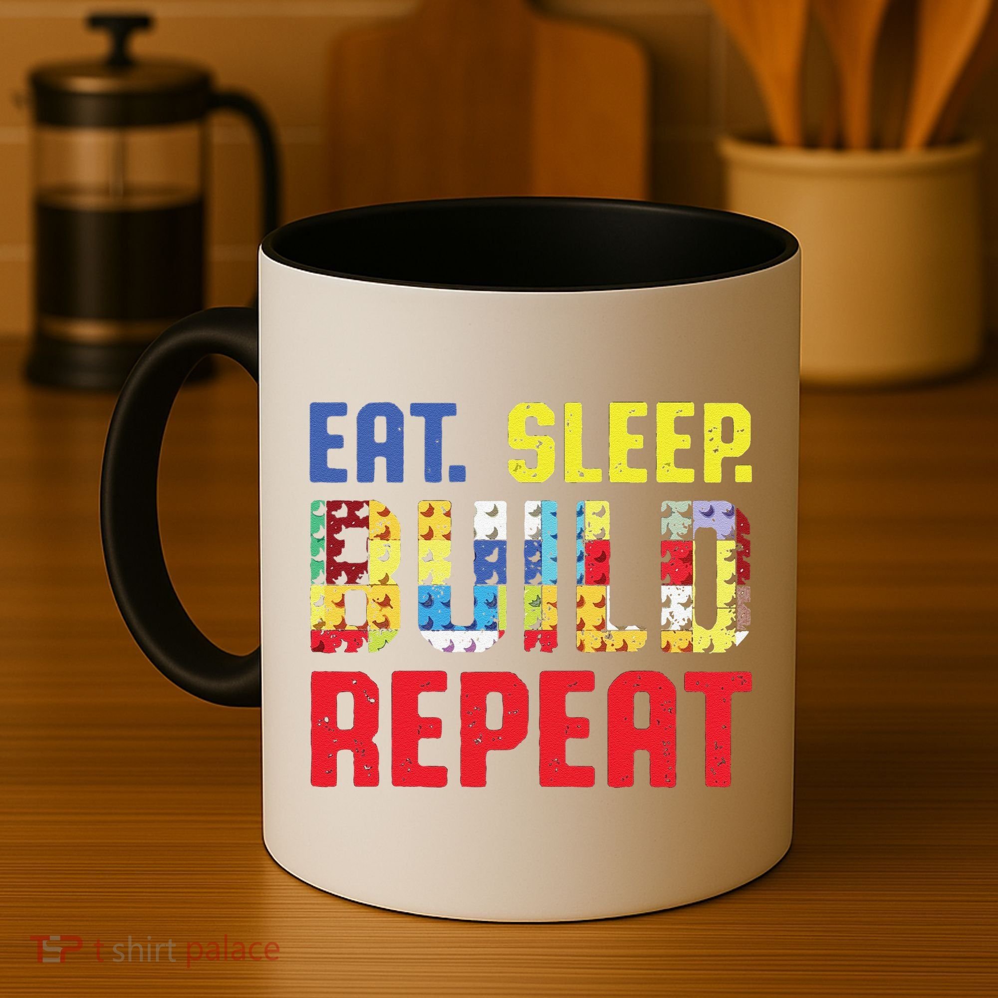 Funny Eat Sleep Build Repeat Building Funny Builders Coffee Mug