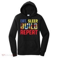 Funny Eat Sleep Build Repeat Building Funny Builders Women's Hoodie thumb 0
