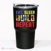 Funny Eat Sleep Build Repeat Building Funny Builders Tumbler thumb 0