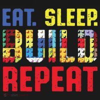 Funny Eat Sleep Build Repeat Building Funny Builders Ornament thumb 1