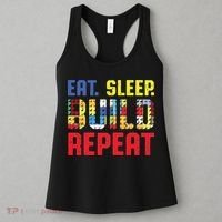 Funny Eat Sleep Build Repeat Building Funny Builders Women's Tank Top thumb 3