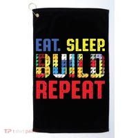 Funny Eat Sleep Build Repeat Building Funny Builders Golf Towel thumb 0